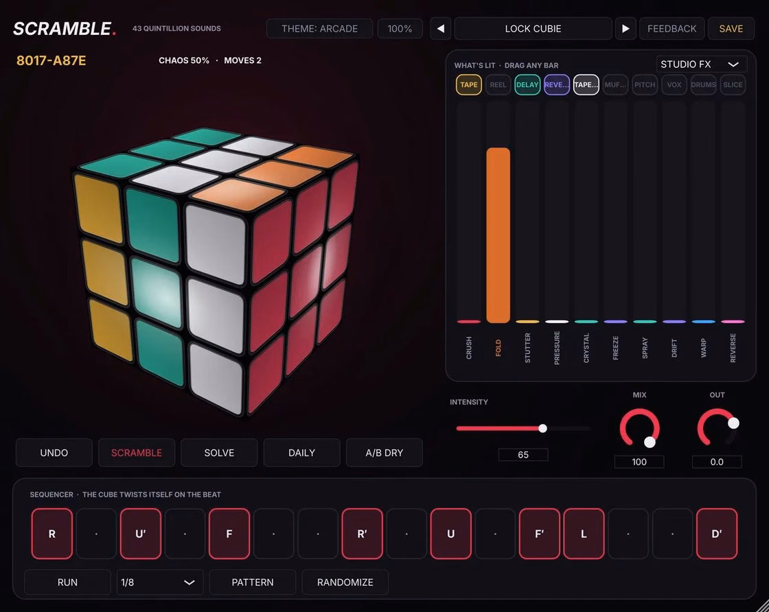 SCRAMBLE multi effect plugin interface