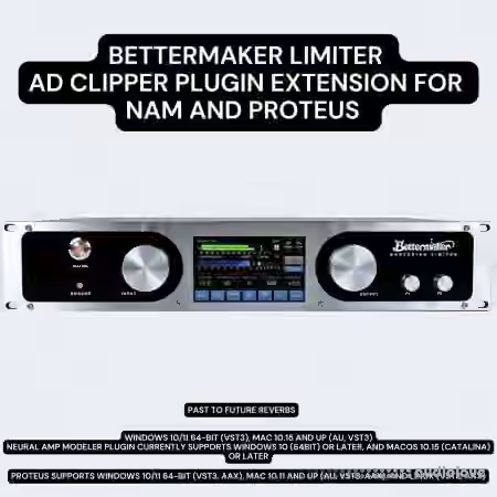 PastToFutureReverbs Bettermaker Limiter AD Clipper Plugin Extension [Synth Presets]